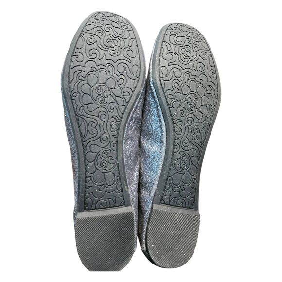 Steve Madden Silver Sparkly Flats Womens Size 9 - Picture 4 of 7